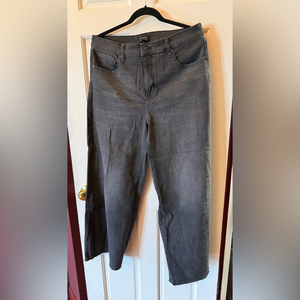 Banana Republic Charcoal Wide-Leg Jeans